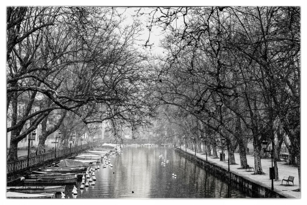 Le canal du Vassé sous la neige