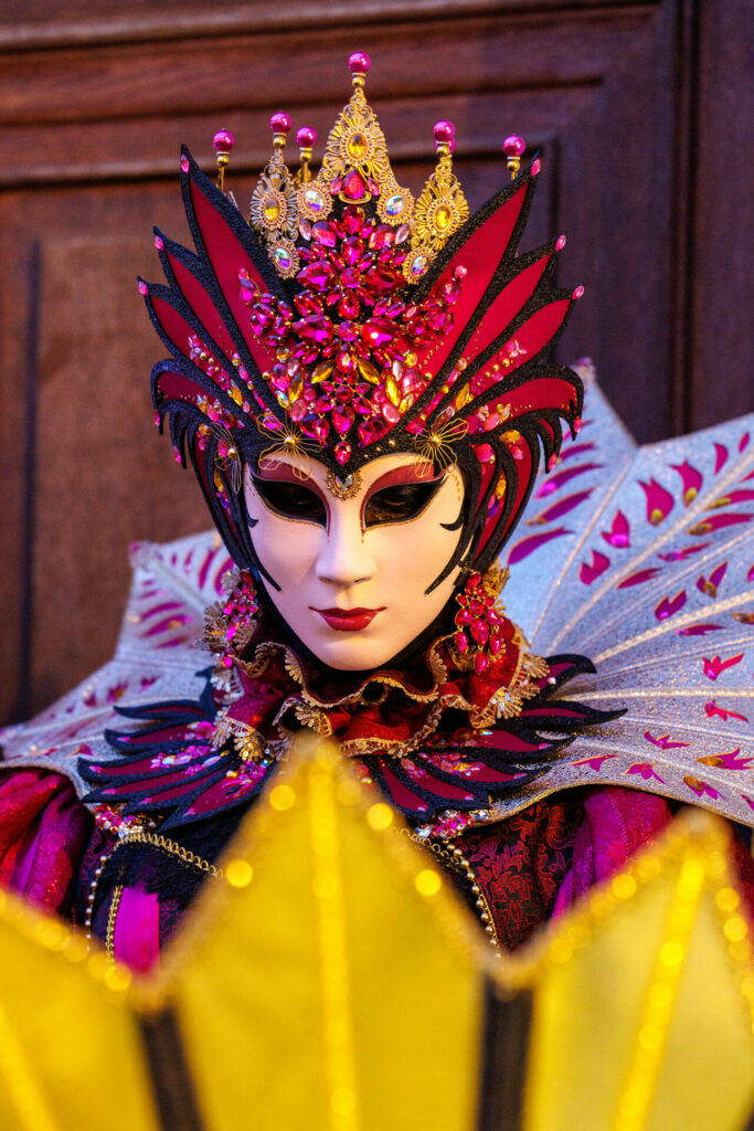 Masque pensif au carnaval vénitien d'Annecy