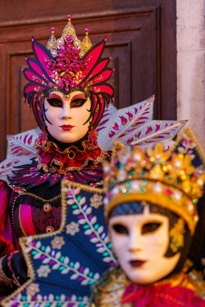 Costume vénitien au carnaval d'Annecy