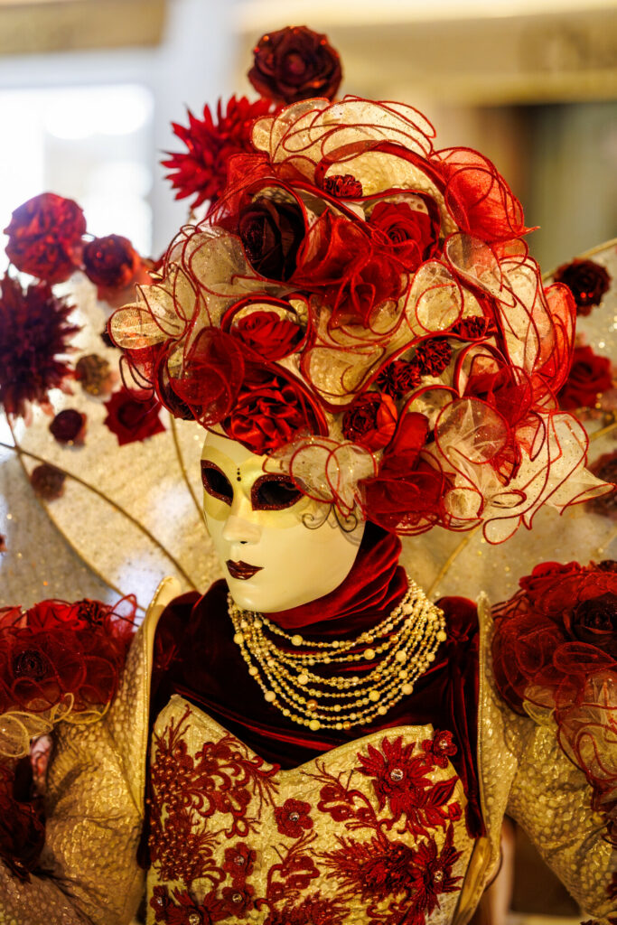 Portrait nocturne au carnaval vénitien d'Annecy