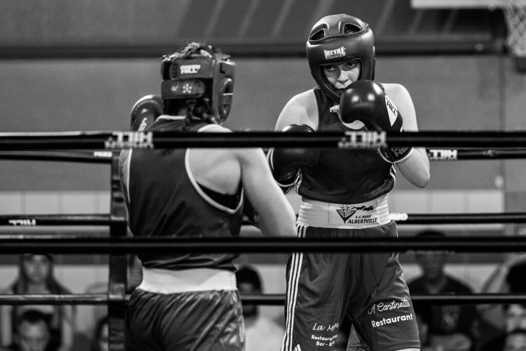 Gala de boxe Sallaz-Damaz Deborah contre Pajean Juliette