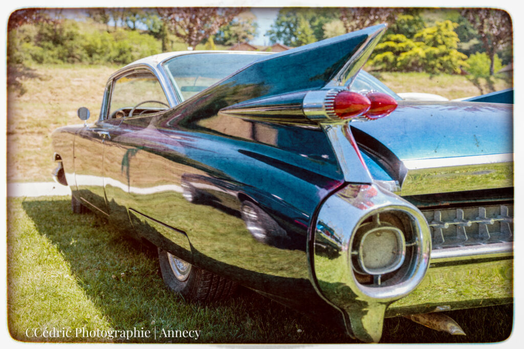 Cadillac de 1959 lors de la Vintage Party de la Balme de Sillingy