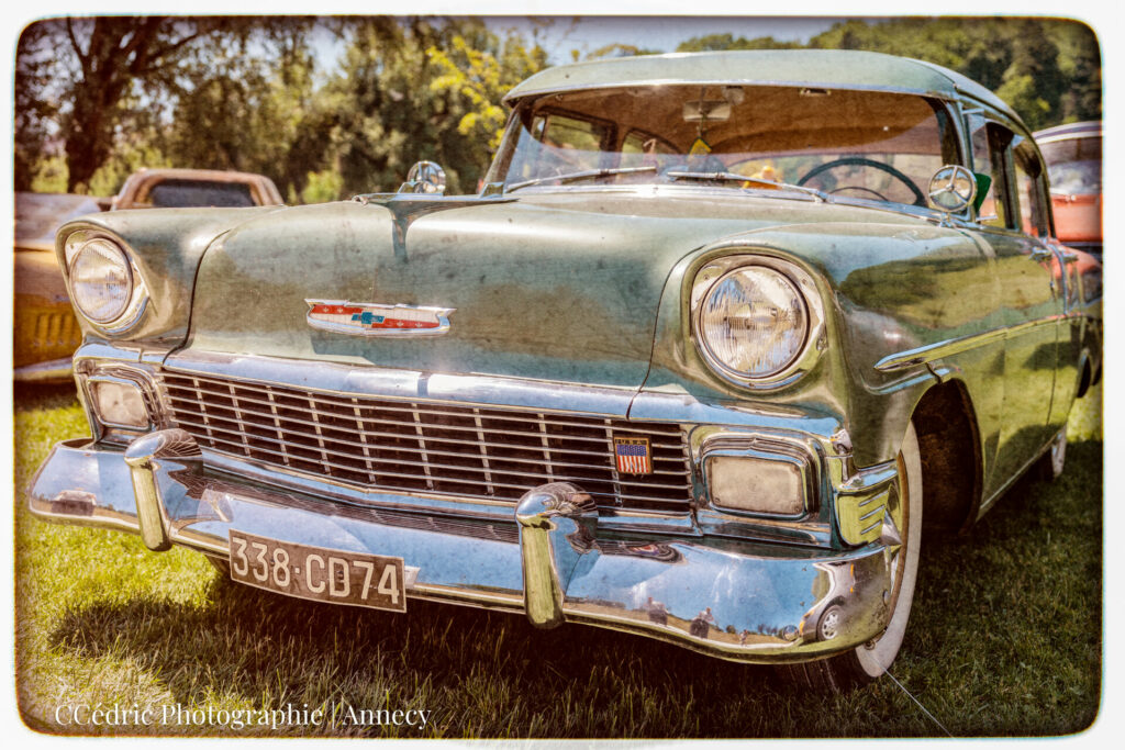 Chevrolet de 1956 lors de la Vintage Party de la Balme de Sillingy