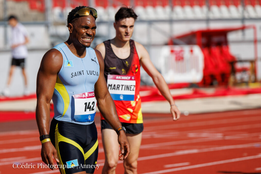 Pamphile Marvric | Martinez Nel en attente de leurs chronos de la finale du 400m à Annecy